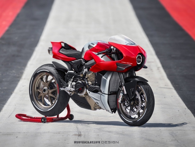 Hlavní obrázek k článku: Ducati MH900e s motorem V4 od Jakusa design
