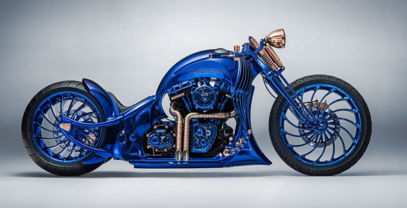 Harley-Davidson Bucherer Blue Edition: nejdražší motocykl na světě - 2 - 1 Harley Davidson Bucherer Blue edition (8)