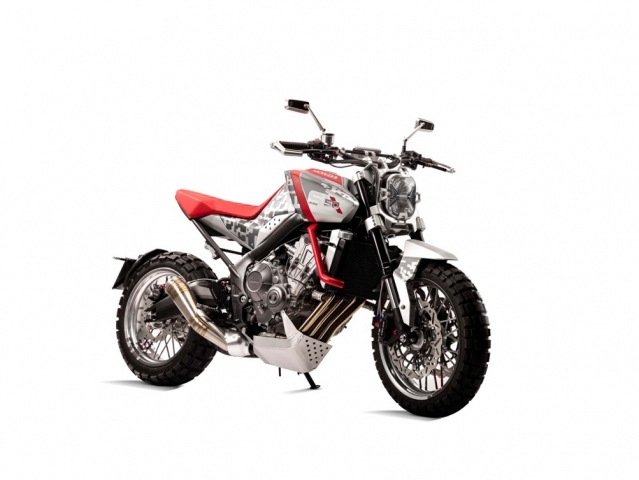 Hlavní obrázek k článku: Honda CB Six50: koncept scramblera
