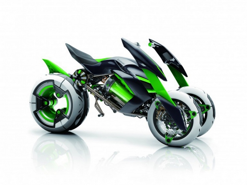 Kawasaki J-koncept: tříkolka Transformers v akci - 2 - 1 Kawasaki J koncept trikolky (9)