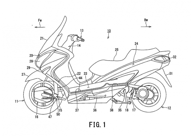 Suzuki si nechala patentovat 2WD systém pohonu obou kol - 1 - 1 Suzuki Burgman 2WD patent2