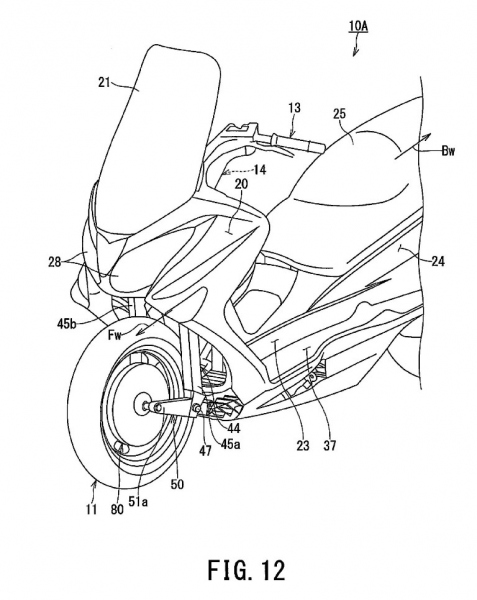 Suzuki si nechala patentovat 2WD systém pohonu obou kol - 4 - 1 Suzuki Burgman 2WD patent5