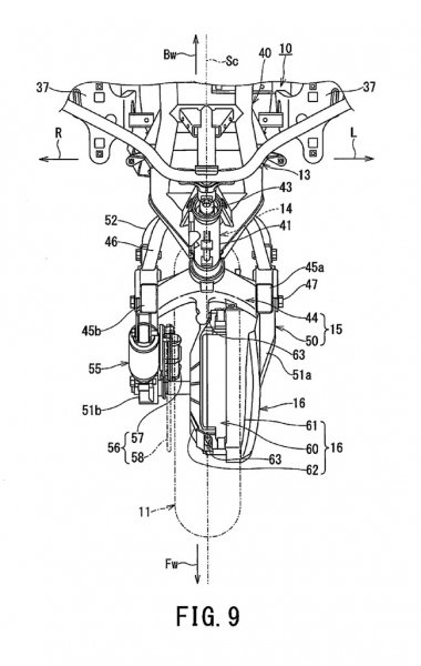 Suzuki si nechala patentovat 2WD systém pohonu obou kol - 6 - 1 Suzuki Burgman 2WD patent7