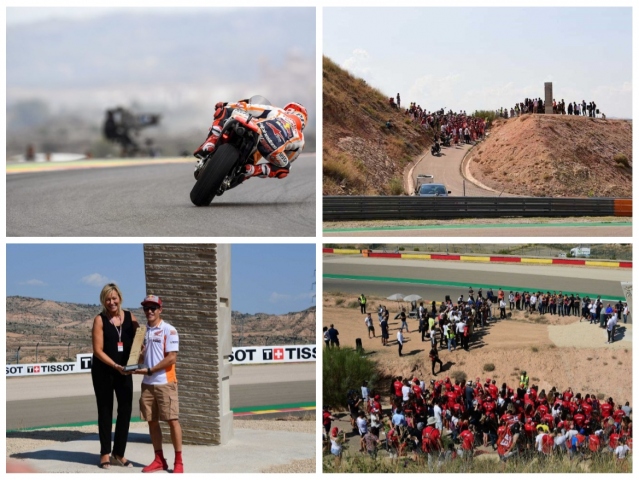 Hlavní obrázek k článku: Aragón: Zatáčka 10 se nyní jmenuje Marc Márquez Corner