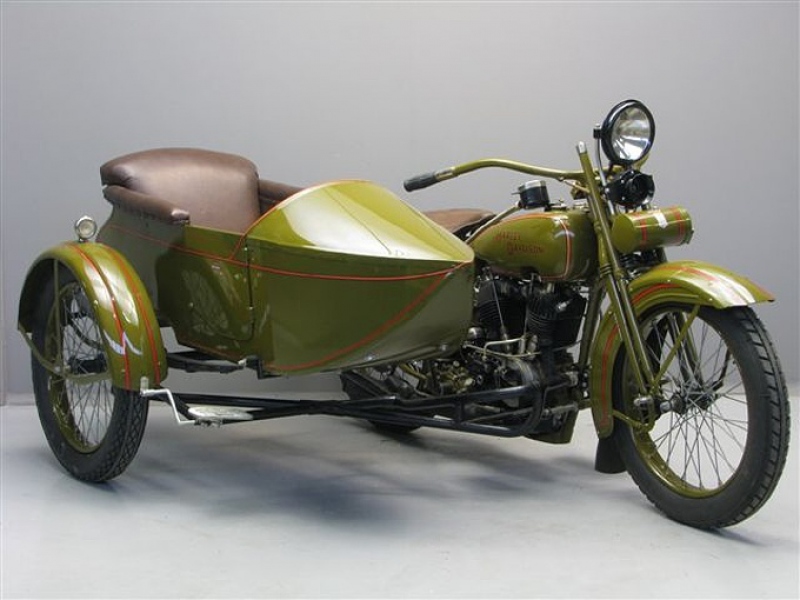 Harley-Davidson zastaví produkci “sajdkár” - 0 - Harley-Davidson-1927-27JD-sidecar