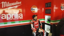 eugene laverty aprilia test jerez box