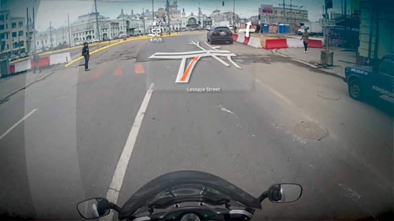 Motocyklová helma s navigací na hledí - 2 - livemap the-second-head2
