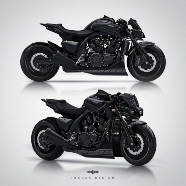 Yamaha Vmax od Jakusa Design: temnější a ostřejší - 2 - 1 Yamaha Vmax Jakusa Design